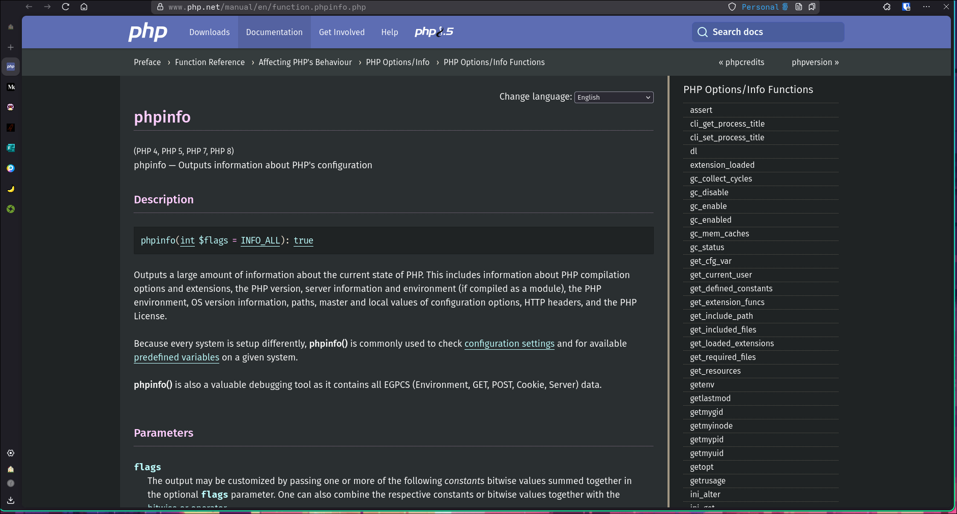 phpInfo()