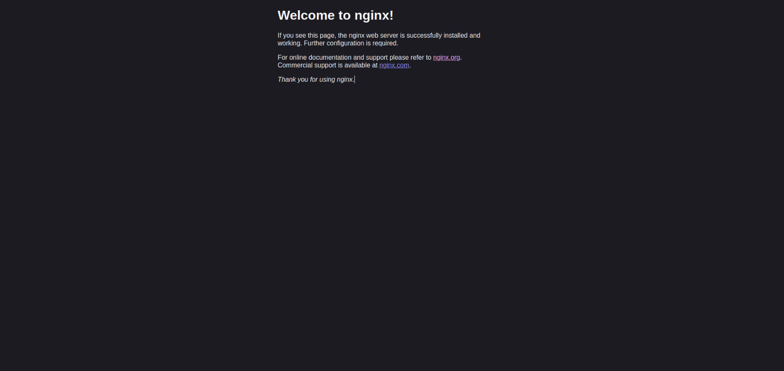 welcome Nginx